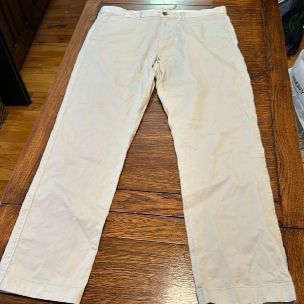 Classic J.Crew straight fit stone chino pants size 35x32